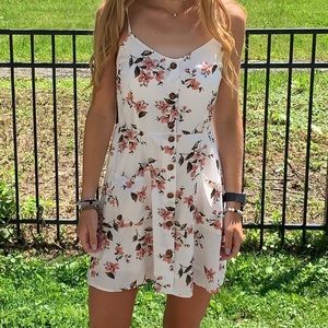White floral dress